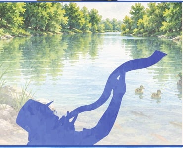 Shofar in Waveny Park artwork